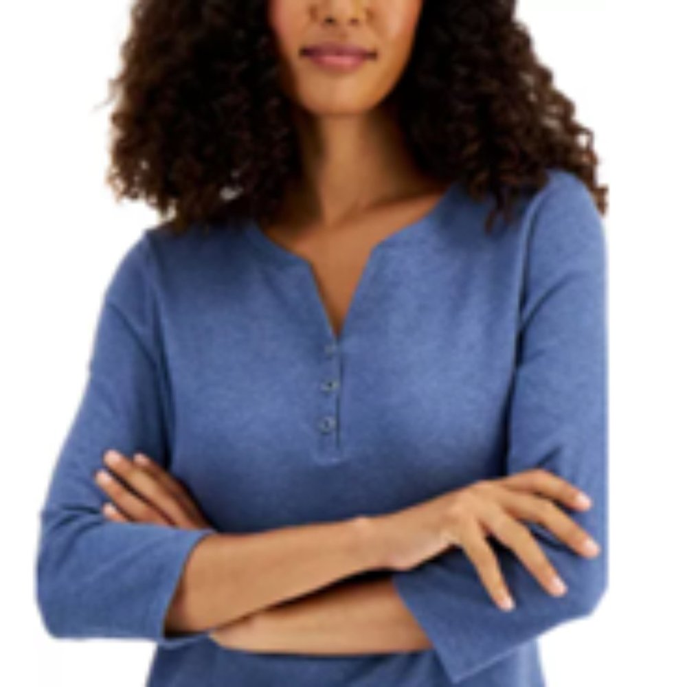 Karen Scott Blue Henley
